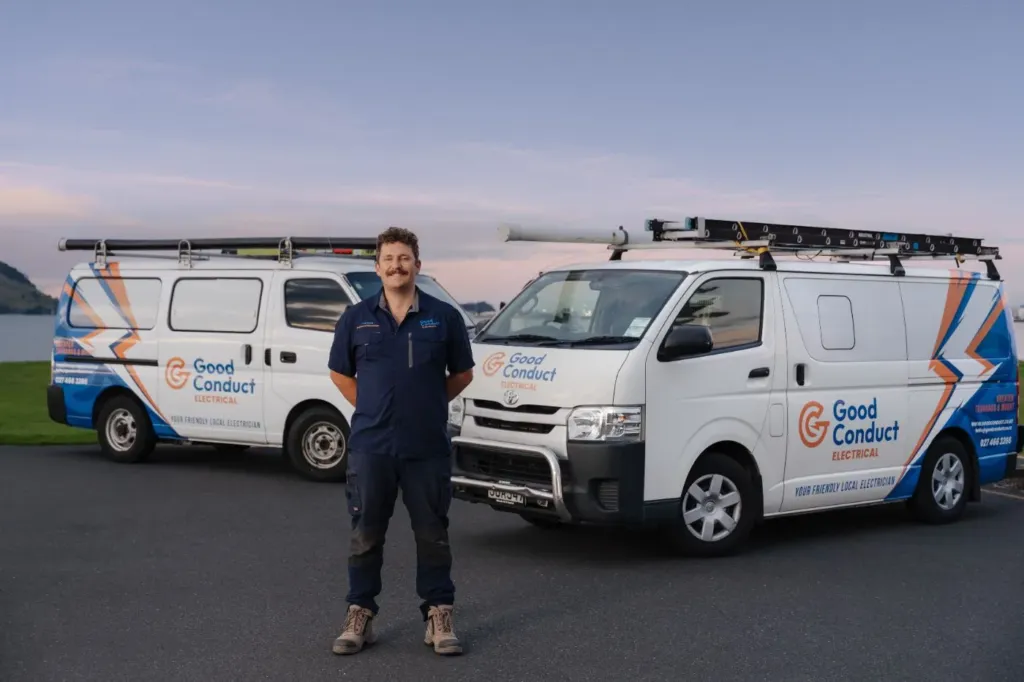 James Mace with the Good Conduct vans